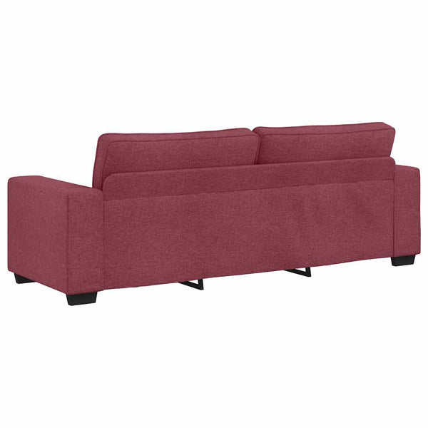 3-teiliges Sofa-Set Weinrot