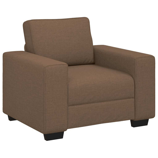 3-teiliges braunes Sofa-Set mit Kissen