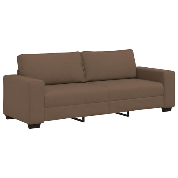 3-teiliges braunes Sofa-Set mit Kissen