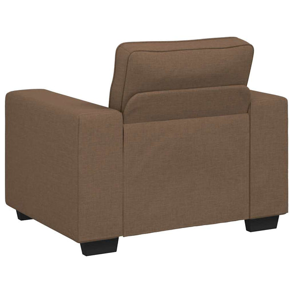 3-teiliges braunes Sofa-Set mit Kissen