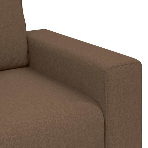 3-teiliges braunes Sofa-Set mit Kissen