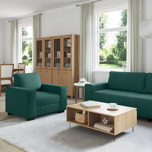 3-teiliges Sofa-Set Dunkelgrün