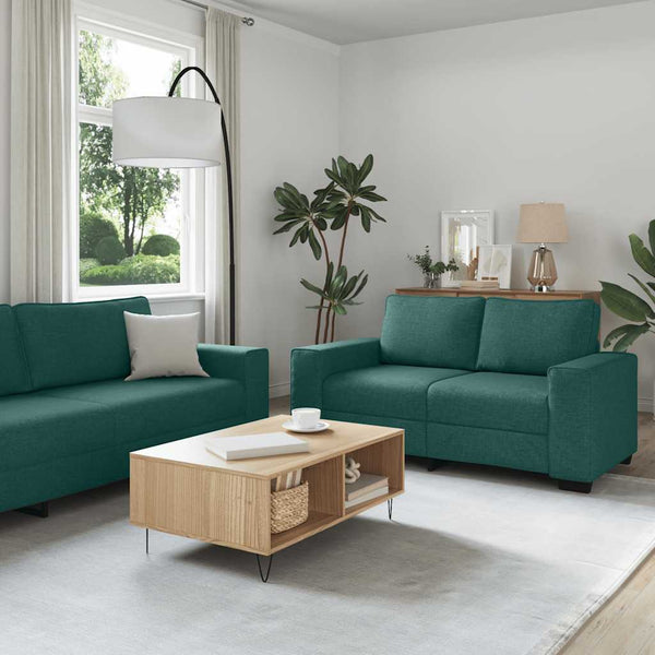 3-teiliges Sofa-Set Dunkelgrün