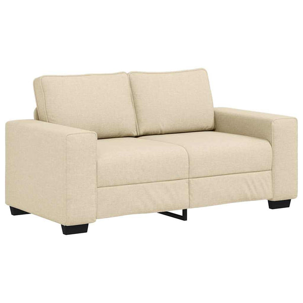 3-teiliges cremefarbenes Sofa-Set mit Kissen