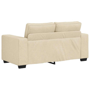 3-teiliges cremefarbenes Sofa-Set mit Kissen