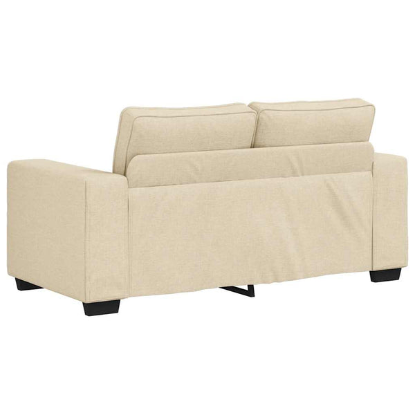 3-teiliges cremefarbenes Sofa-Set mit Kissen