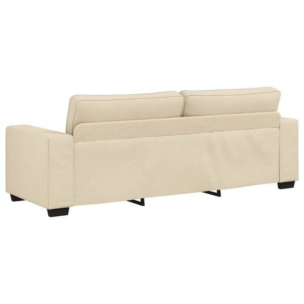 3-teiliges cremefarbenes Sofa-Set mit Kissen