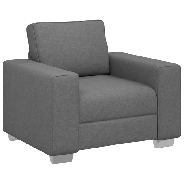Dunkelgraues 3-teiliges Leinen Sofa