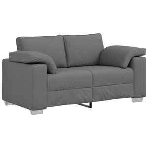 Dunkelgraues 3-teiliges Leinen Sofa