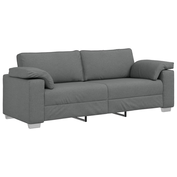 Dunkelgraues 3-teiliges Leinen Sofa
