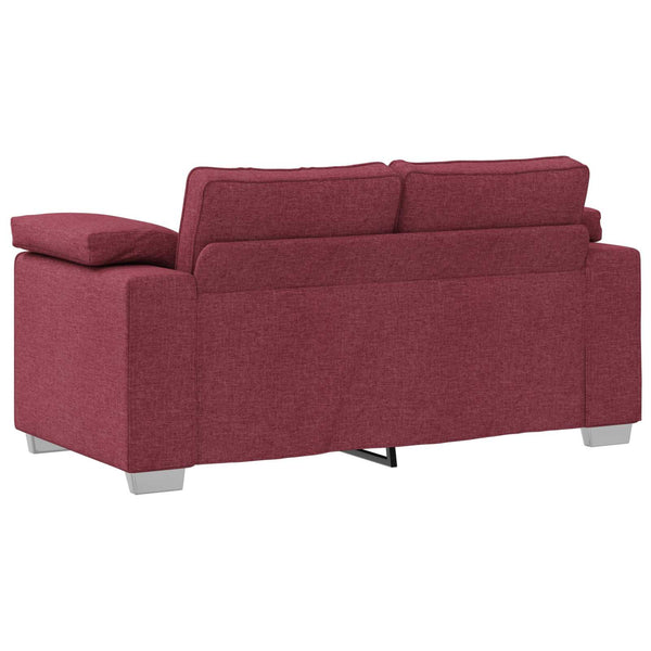 3-teiliges Leinen-Sofa Wind Rot