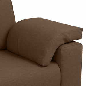 3-teiliges Sofa Braun Leinenmischgewebe
