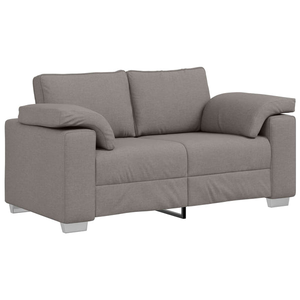 Leinen Sofa Set, 3-teilig, Taupe