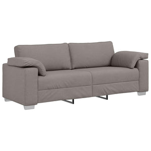 Leinen Sofa Set, 3-teilig, Taupe