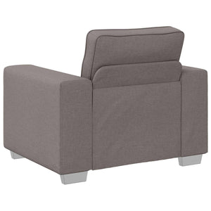 Leinen Sofa Set, 3-teilig, Taupe