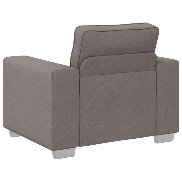 Leinen Sofa Set, 3-teilig, Taupe