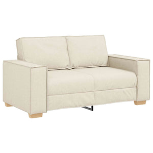 Beige Leinenmischgewebe Sofa, 2-teilig