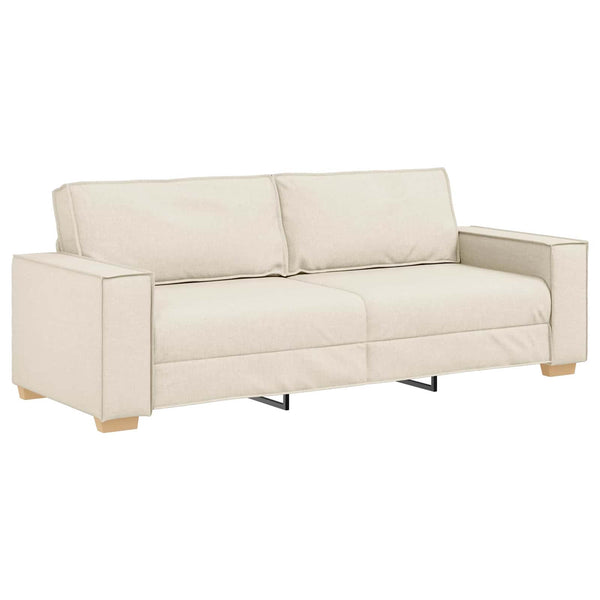 Beige Leinenmischgewebe Sofa, 2-teilig