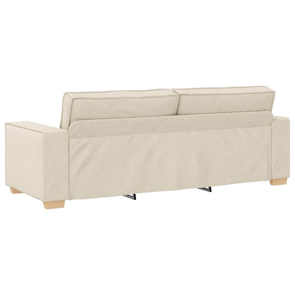 Beige Leinenmischgewebe Sofa, 2-teilig