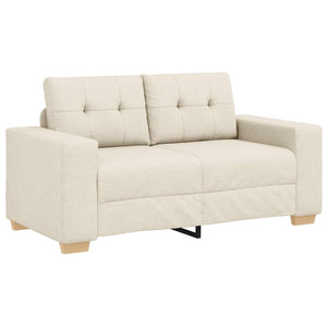 Beige Leinen Sofa, 2-teilig, 221 cm