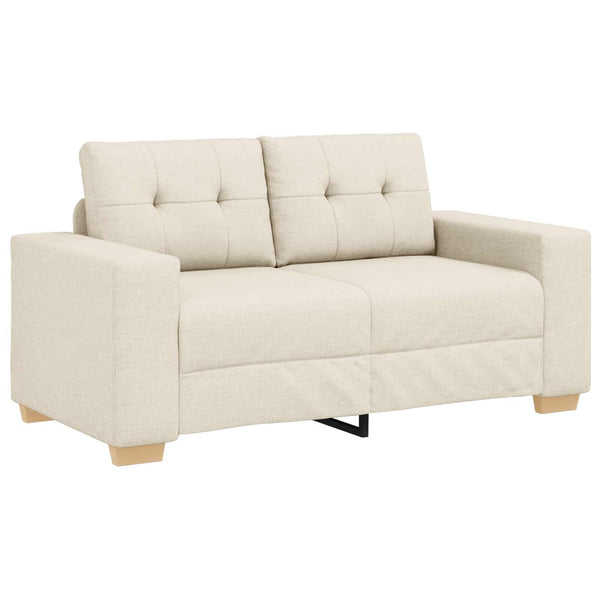 Beige Leinen Sofa, 2-teilig, 221 cm