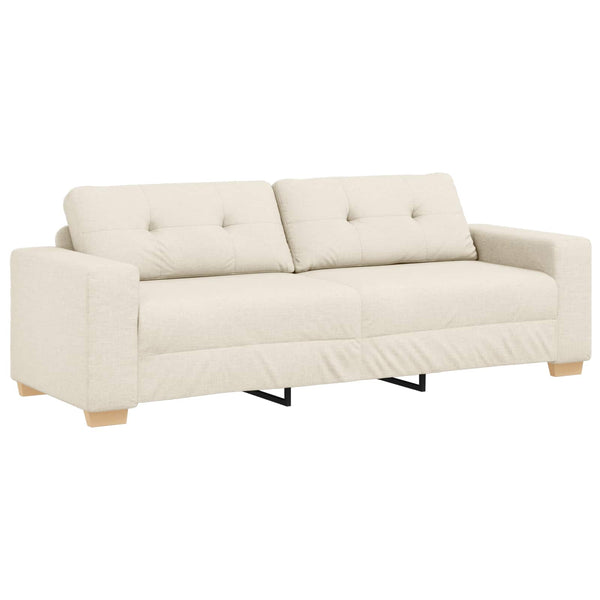 Beige Leinen Sofa, 2-teilig, 221 cm