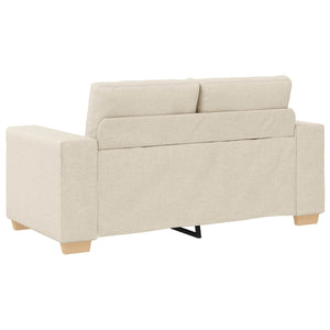 Beige Leinen Sofa, 2-teilig, 221 cm