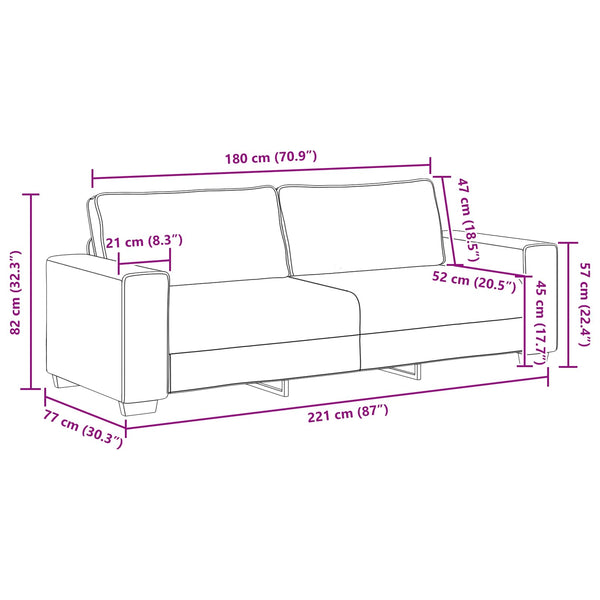 Beige Leinenmischgewebe Sofa, 2-teilig