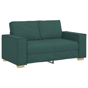 2-teiliges dunkelgrünes Sofa-Set mit Kissen