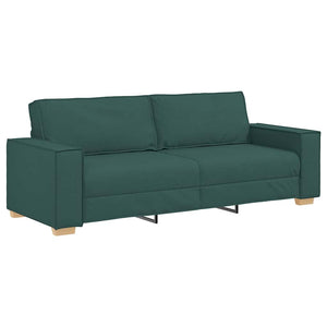 2-teiliges dunkelgrünes Sofa-Set mit Kissen