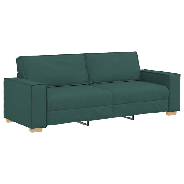 2-teiliges dunkelgrünes Sofa-Set mit Kissen