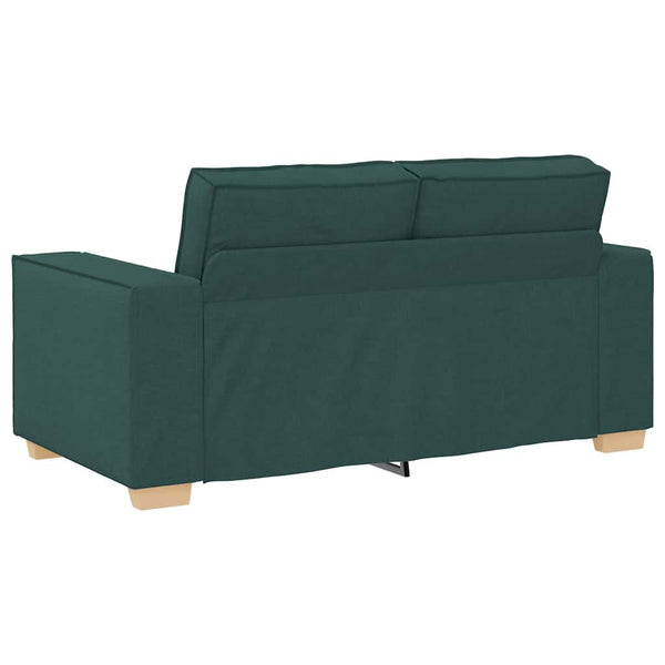 2-teiliges dunkelgrünes Sofa-Set mit Kissen
