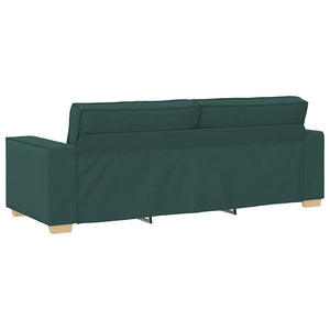 2-teiliges dunkelgrünes Sofa-Set mit Kissen