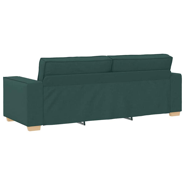 2-teiliges dunkelgrünes Sofa-Set mit Kissen
