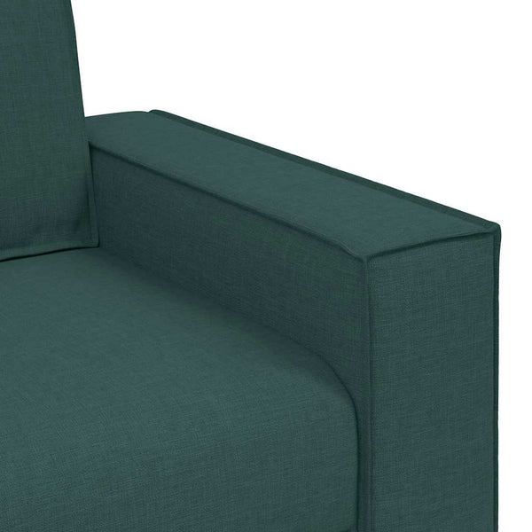 2-teiliges dunkelgrünes Sofa-Set mit Kissen