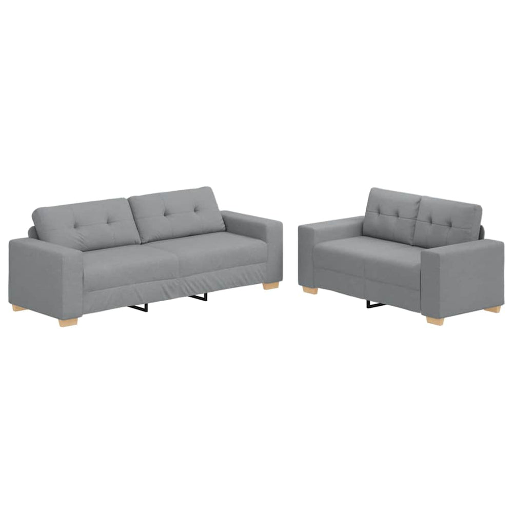 2-teiliges Sofa-Set Hellgrau