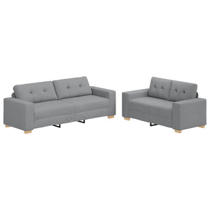 2-teiliges Sofa-Set Hellgrau