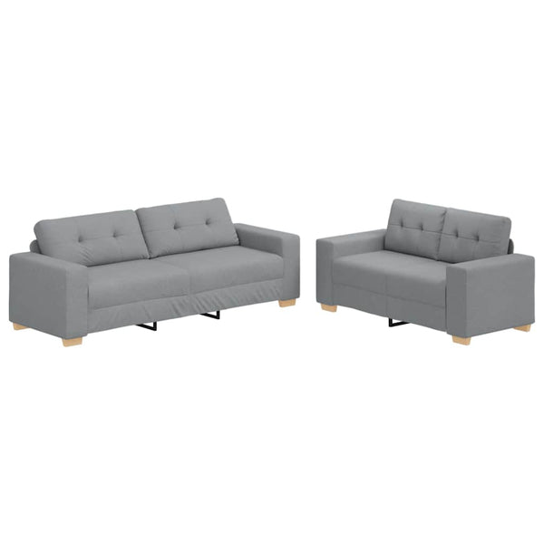 2-teiliges Sofa-Set Hellgrau