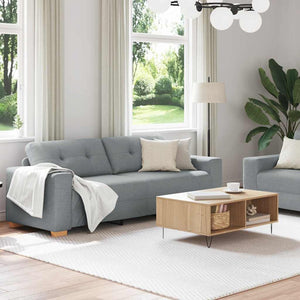 2-teiliges Sofa-Set Hellgrau