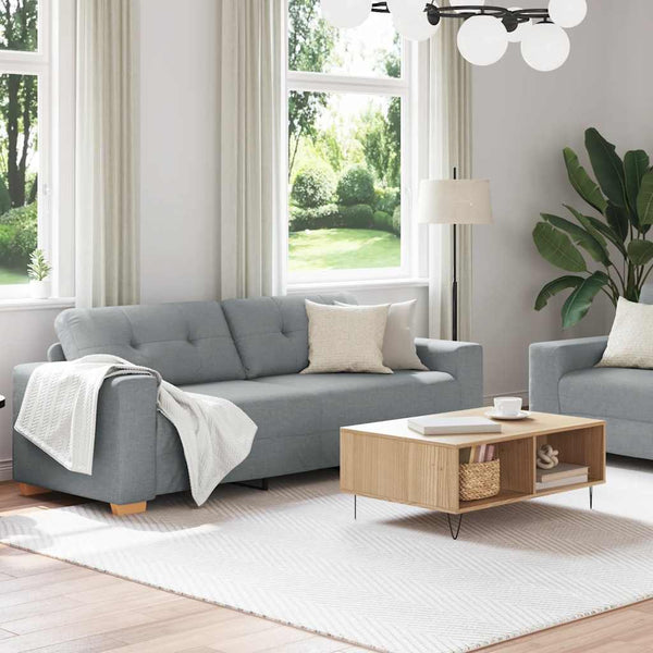2-teiliges Sofa-Set Hellgrau