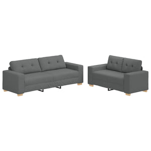 2-teiliges Sofa-Set Dunkelgrau