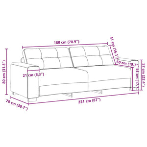 2-teiliges Sofa-Set Dunkelgrau