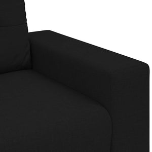 2-teiliges Sofa-Set Schwarz mit Kissen
