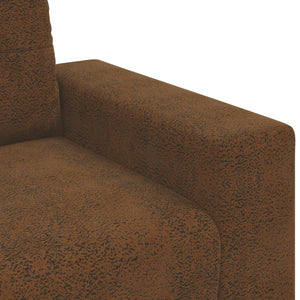 2-tlg. Sofa Set Braun Kunstleder