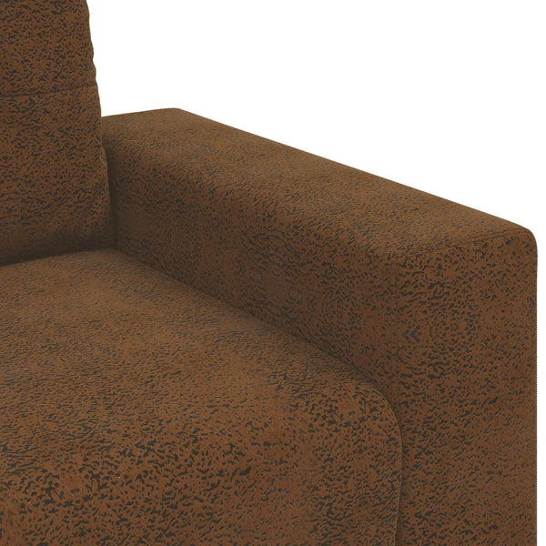2-tlg. Sofa Set Braun Kunstleder