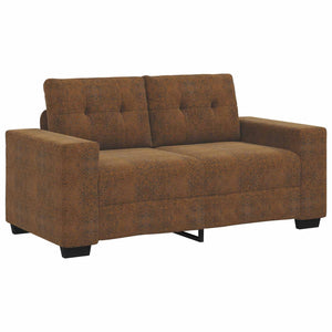 2-tlg. Sofa Set Braun Kunstleder