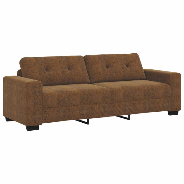 2-tlg. Sofa Set Braun Kunstleder