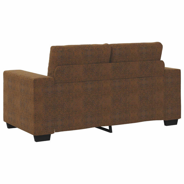 2-tlg. Sofa Set Braun Kunstleder