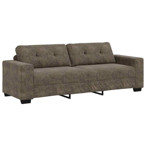 Dunkelgraues Kunstleder Sofa, 2-teilig
