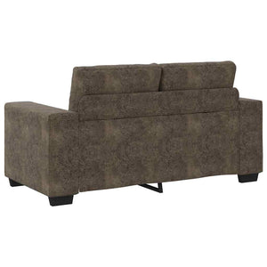 Dunkelgraues Kunstleder Sofa, 2-teilig